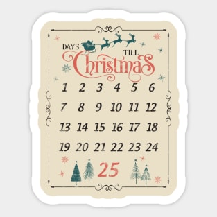 days till Christmas Sticker